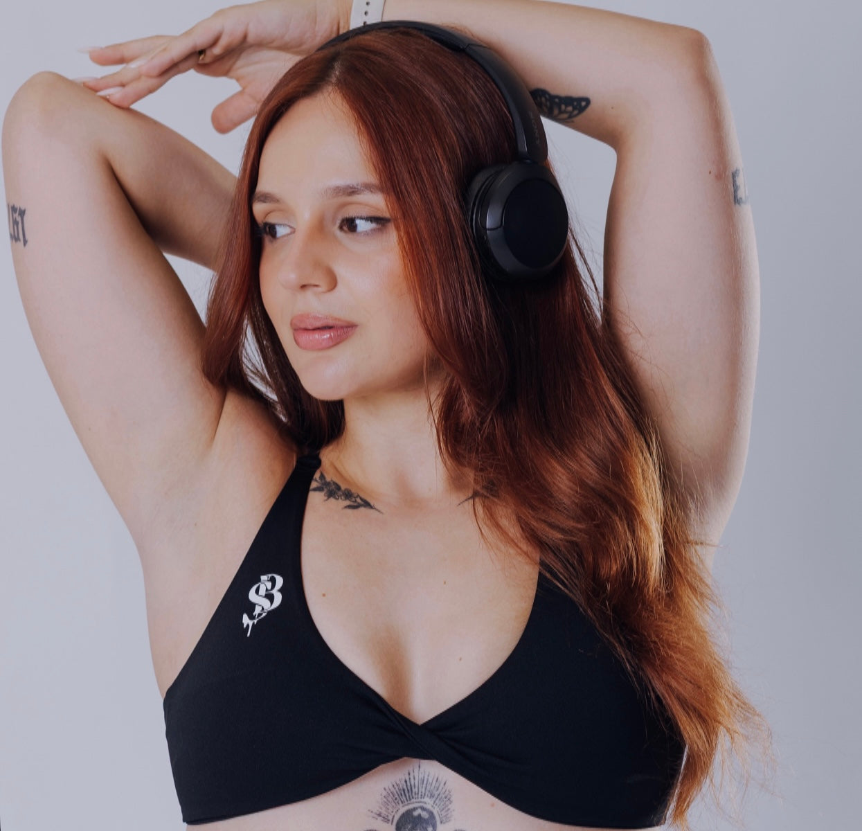 Black Multi-Way Wrap Top